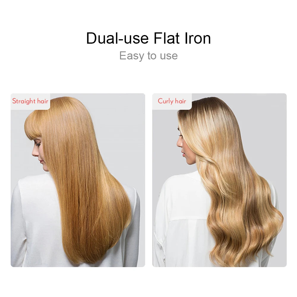 Professional Hair Straightener Curler Electric Splint Flat Iron Negative Ion Straight Curling Iron Plates Corrugation Hair Care
