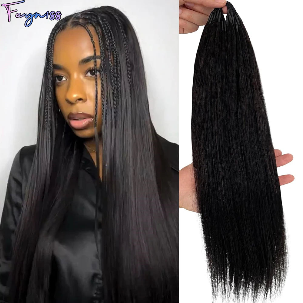 Kinky Curly Miracle Knots Human Crochet Human Hair For Braiding Boho Braids Pre-Separated Feather 100% Human Hair Extensions