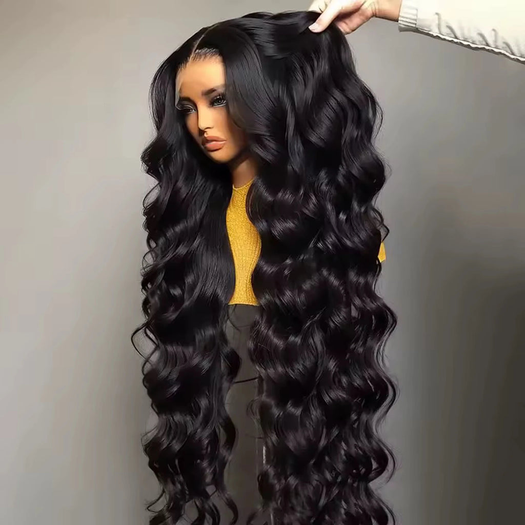 Soft 13X4X1 HD Lace Front Wig Synthetic Body Wave Prepluck Hairline Glueless Wigs