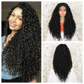 200% Density 13*4 Lace Front Synthetic Wig Long Afro Curly Wig For Women, Elegant Natural Looking For Daily Use
