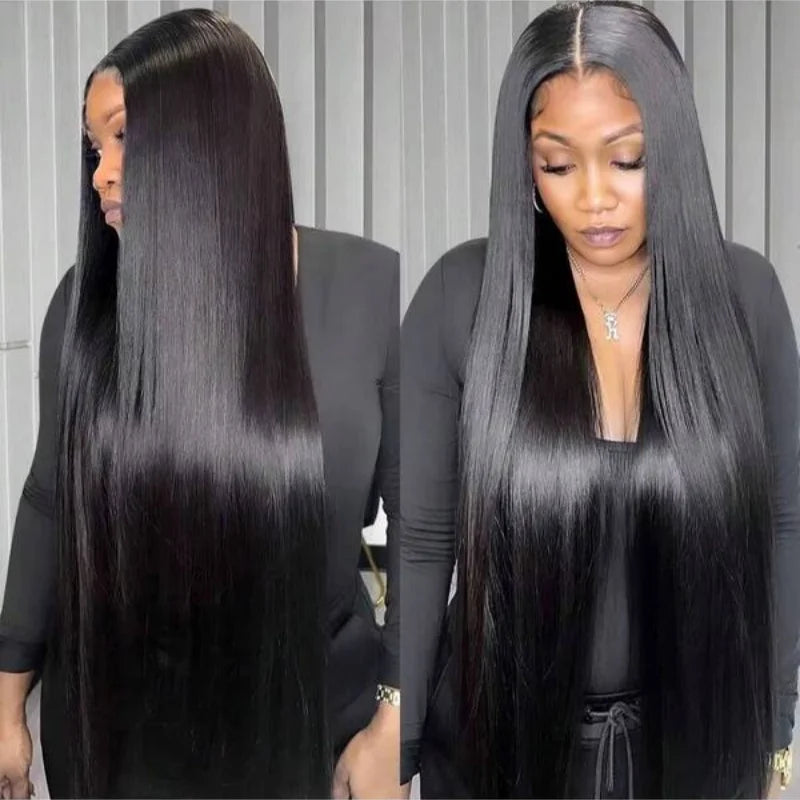 16- 42 Inch Straight Human Hair Bundles Natural Brazilian Virgin Hair 1/3/4 Bundles Hair Extensions Double Weft Wet And Wavy