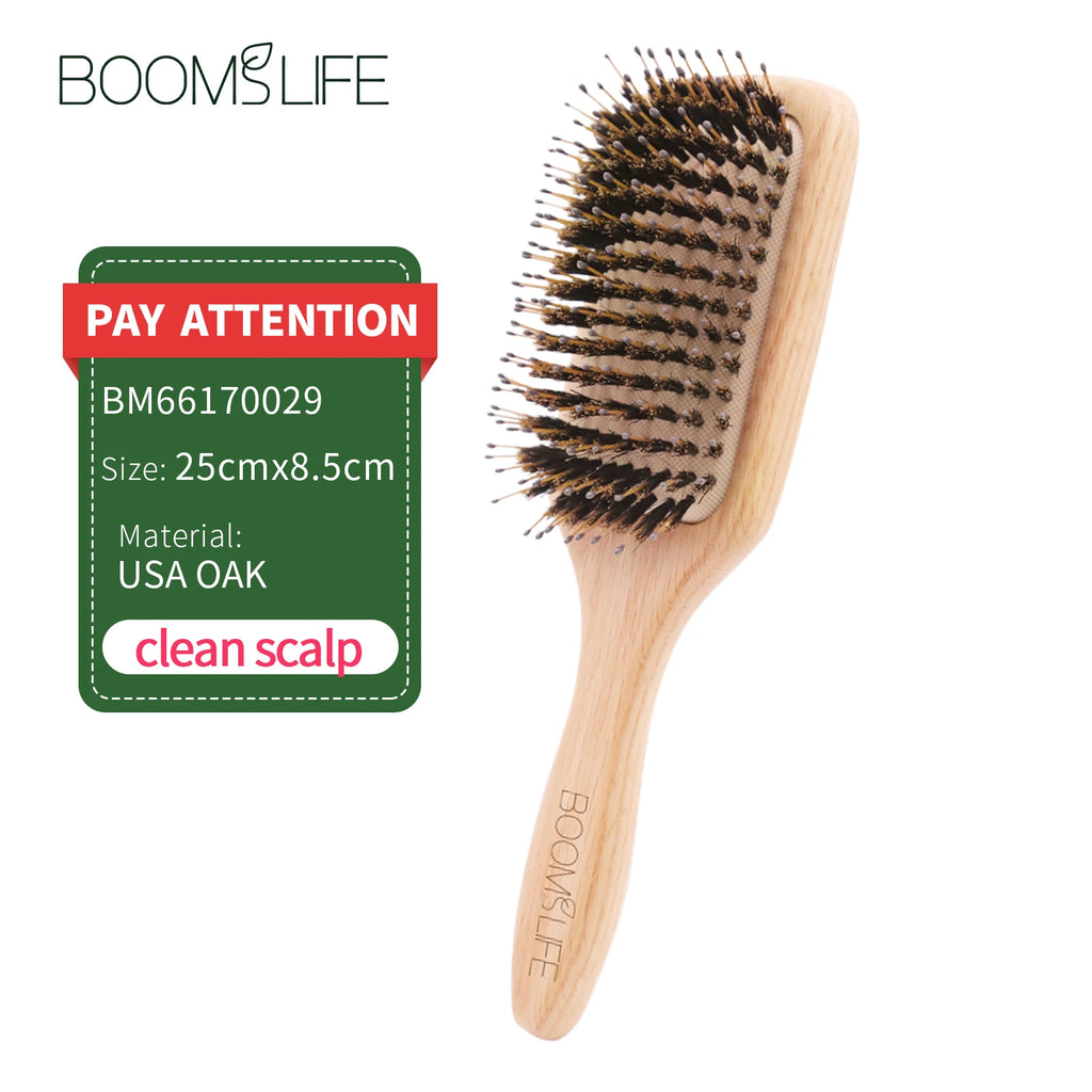 Boar Bristle HairBrush Wood