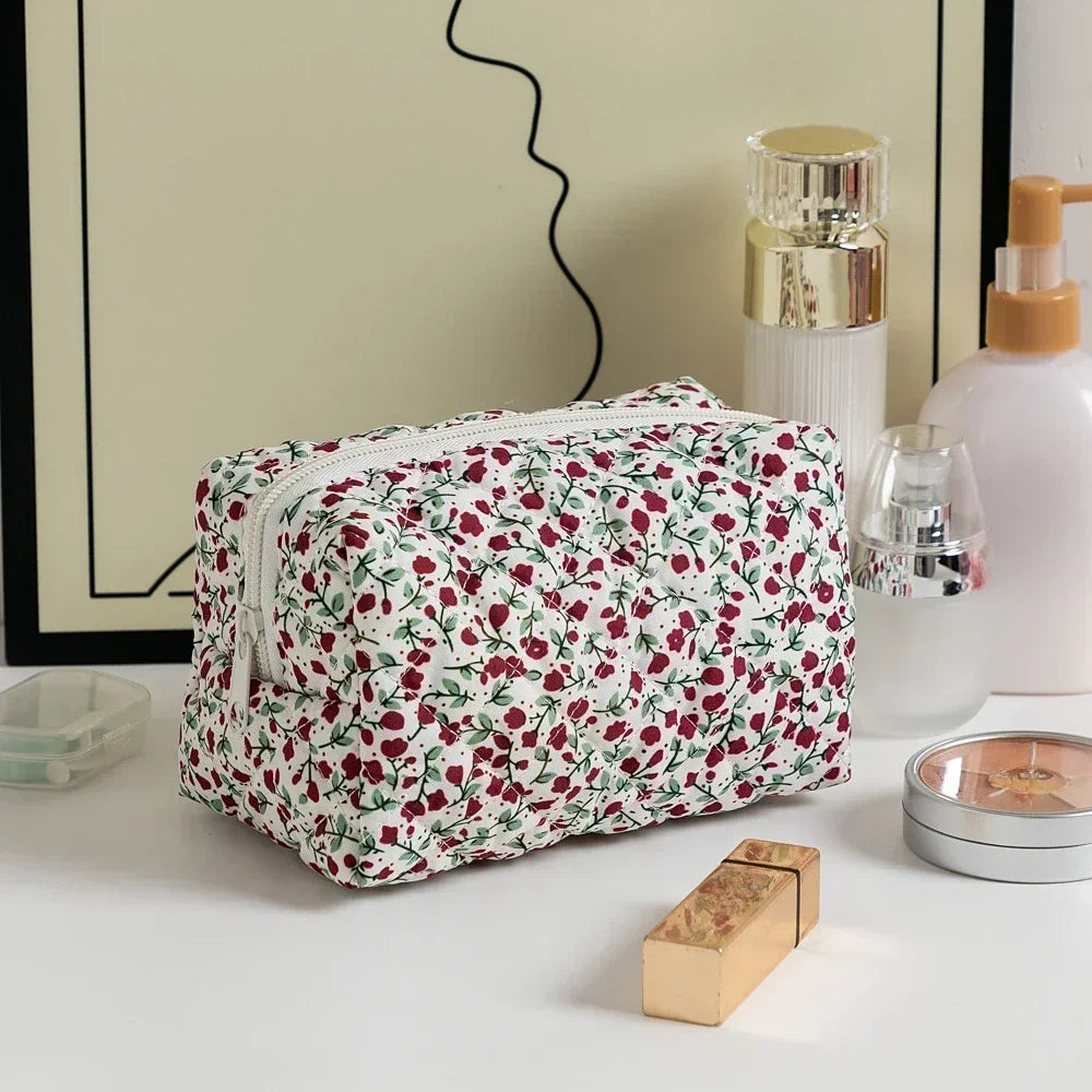Floral Printed Lipstick Storage Makeup Bag