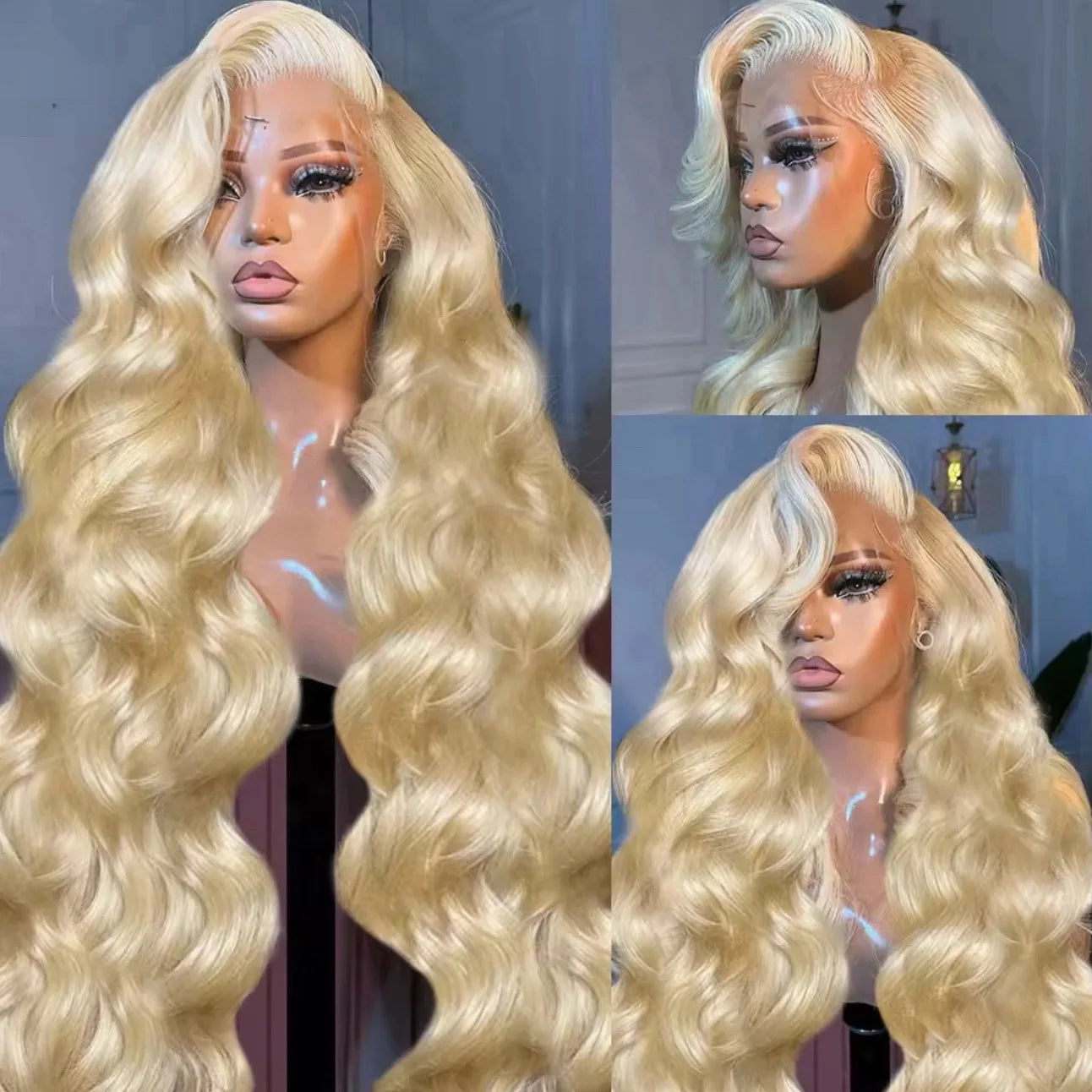 Soft 13X4X1 HD Lace Front Wig Synthetic Body Wave Prepluck Hairline Glueless Wigs