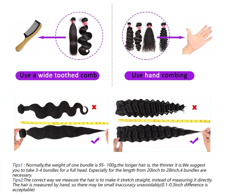 40" Kinky Straight Hair Bundles Virgin Human Hair Weave Bundles 1/3/4 PCS Brazilian Yaki Thick End