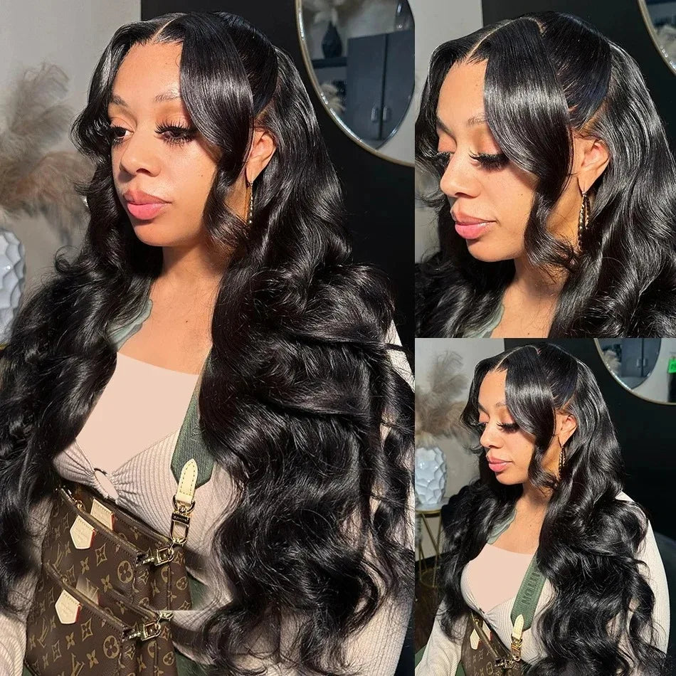 200% Straight Full Lace Human Hair Wig 18-40 Inch Transparent HD Lace 13x6 and 13x4 Lace Frontal Wigs plucked