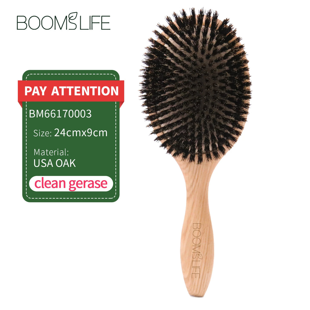 Boar Bristle HairBrush Wood