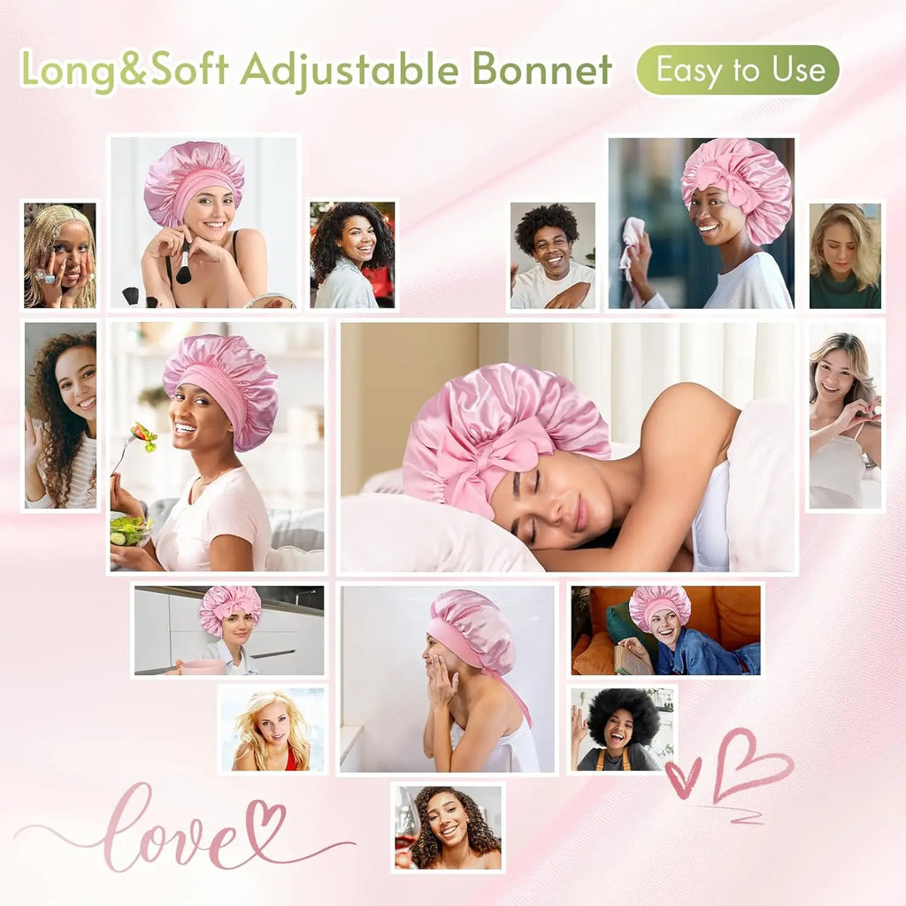 Satin Bonnet Silk Bonnet Adjustable