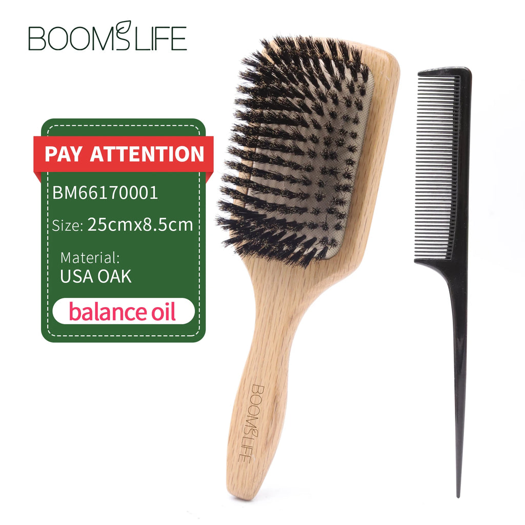 Boar Bristle HairBrush Wood