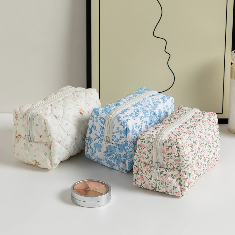 Floral Printed Lipstick Storage Makeup Bag
