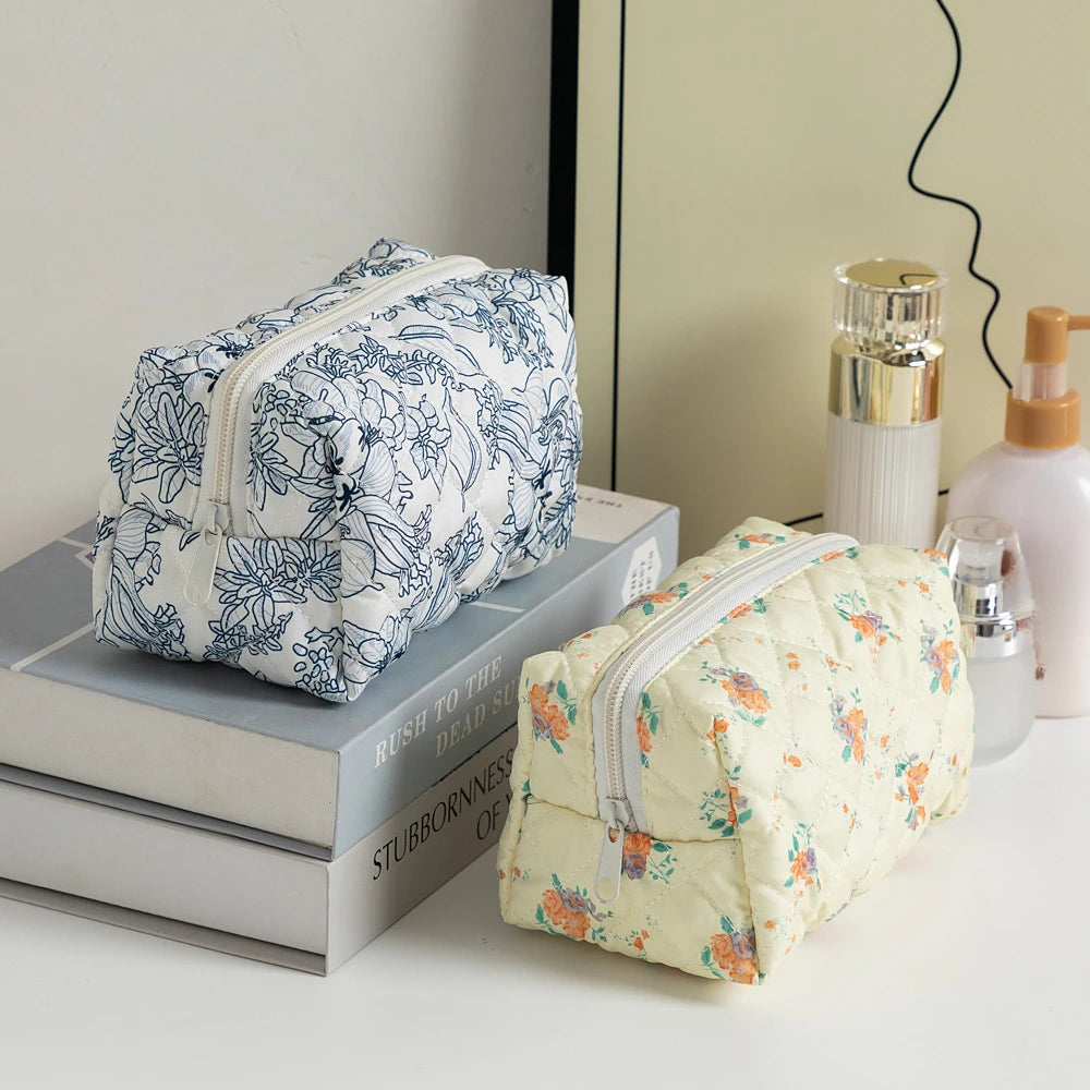 Floral Printed Lipstick Storage Makeup Bag