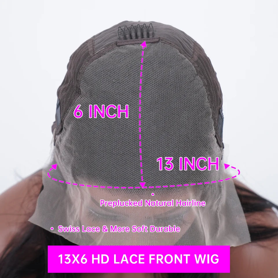 200% Straight Full Lace Human Hair Wig 18-40 Inch Transparent HD Lace 13x6 and 13x4 Lace Frontal Wigs plucked