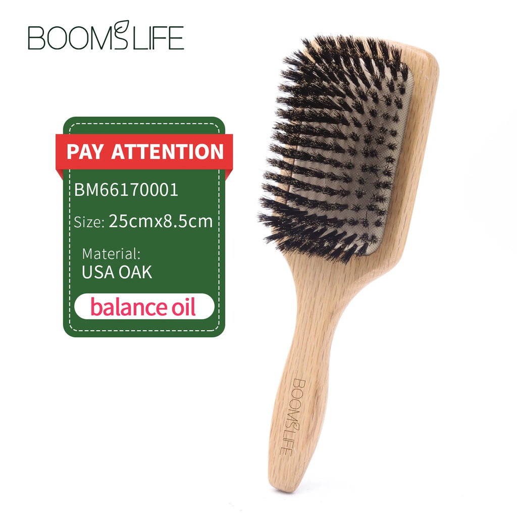 Boar Bristle HairBrush Wood
