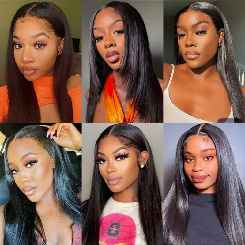 16- 42 Inch Straight Human Hair Bundles Natural Brazilian Virgin Hair 1/3/4 Bundles Hair Extensions Double Weft Wet And Wavy
