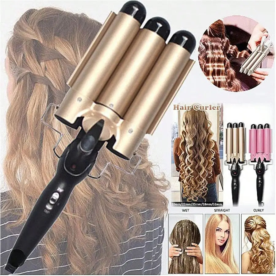 1-Inch 3-Barrel Curling Iron — Ceramic