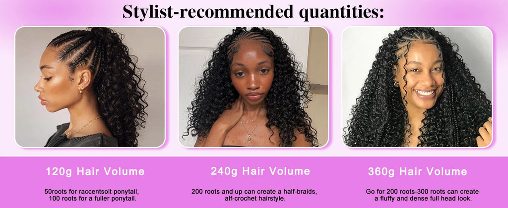 Kinky Curly Miracle Knots Human Crochet Human Hair For Braiding Boho Braids Pre-Separated Feather 100% Human Hair Extensions