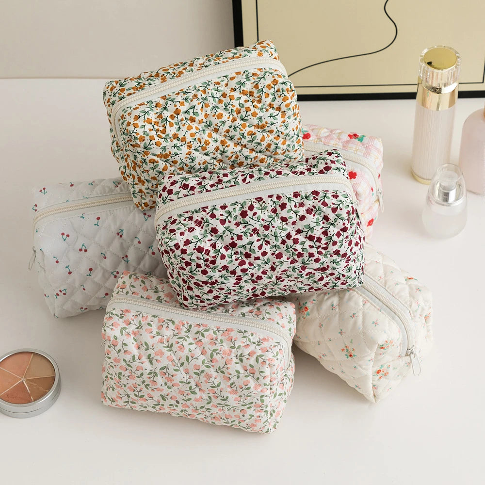 Floral Printed Lipstick Storage Makeup Bag
