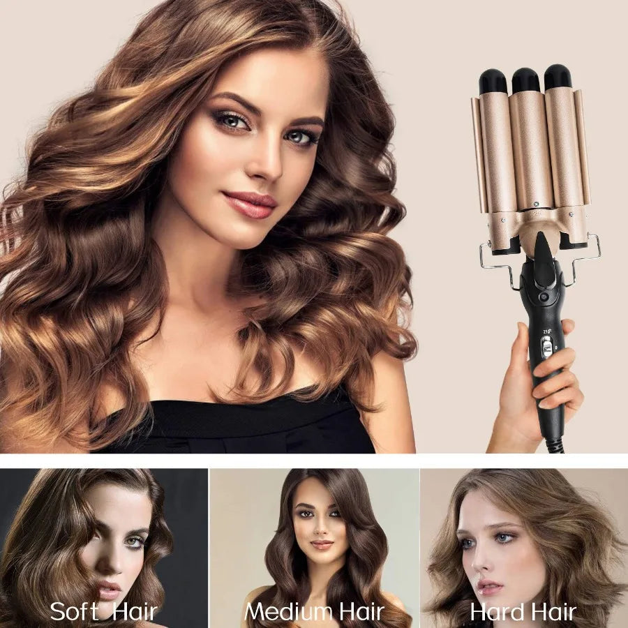 1-Inch 3-Barrel Curling Iron — Ceramic